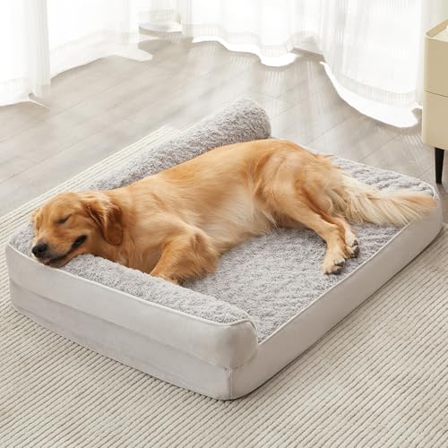 Orthopedic Washable Dog Bed (Silver Grey / 54.0"l x 36.0"w x 7.5"th)