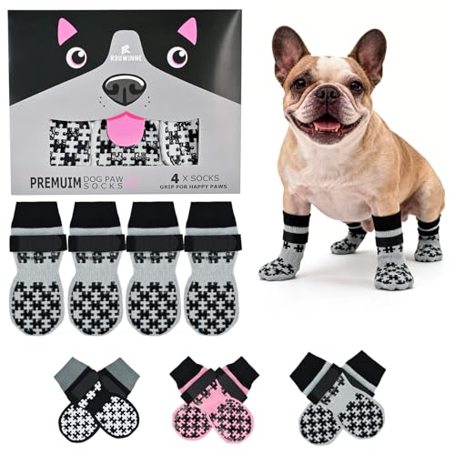 Dog Grippy Socks for Senior Dog (M(Pack of 4))