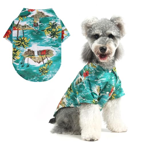 Dog Hawaiian Shirt (Small/Medium / Hawaiian Green)