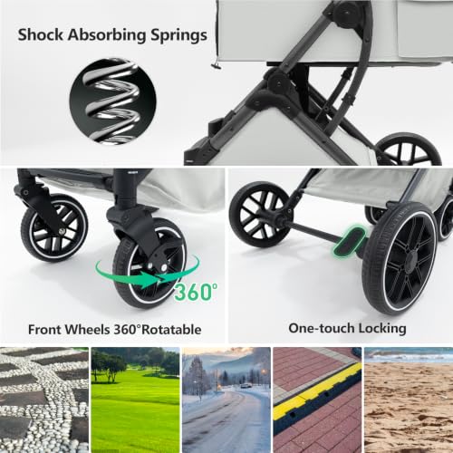 Pet Stroller for Small (Grey)