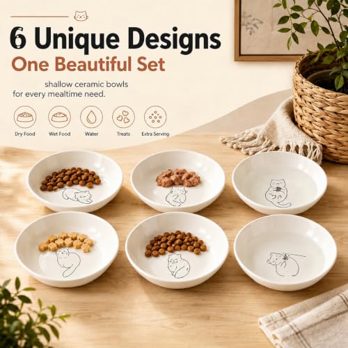Non Slip Cat Food Bowls (white-B)