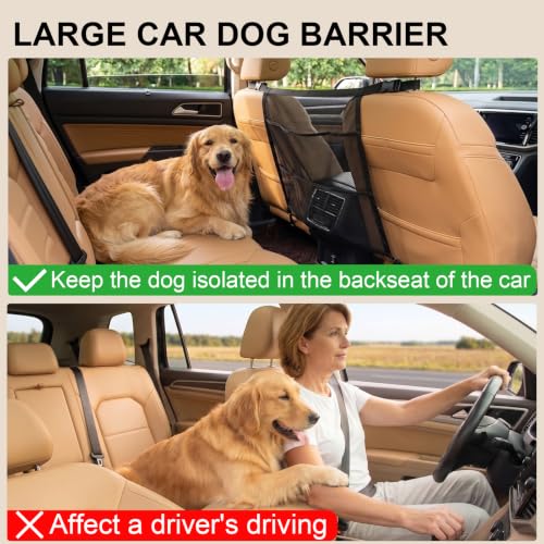 Dog Car Barrier with Metal Hooks