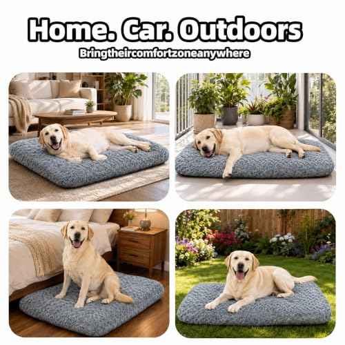 Extra Large Dog Bed (Dark Grey / 47"L x 31"W x 4"Th)
