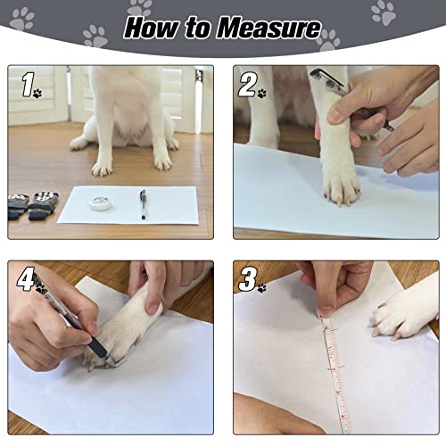 6PCS Anti Slip Dog Socks to Prevent Licking Paws (X-large (6 Count) / Black and Grey)