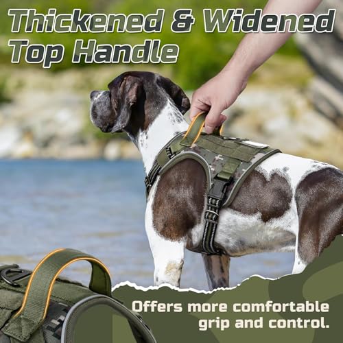 Tactical Dog Harness for Large (Green camo / Large)