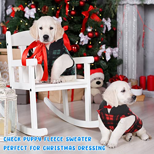 10 Pack Medium Dog Sweater Fleece Pet Dog Plaid Clothes Winter (M / Stylish)