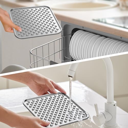 Double Layer Stainless Steel Lick Mat for Dogs & Cats (Large-2Pack)