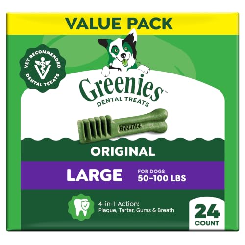Large Natural Dental Dog Treats (24 Count (Pack of 1))