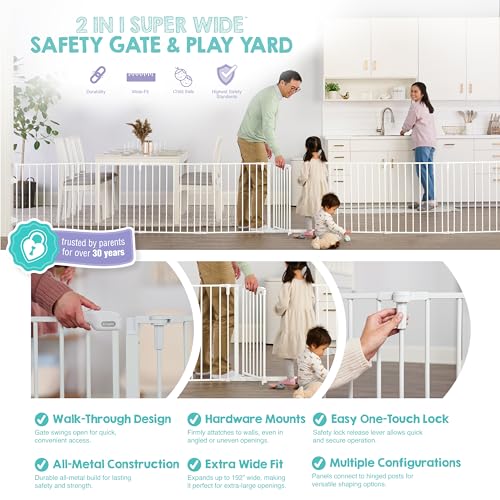 Safety 24" 192" Metal 2 (50.5-192"W x 28"H / White)