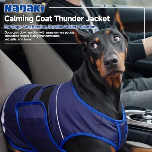 Small Dog Anxiety Vest (Navy / S(Chest: 20.5 inch))