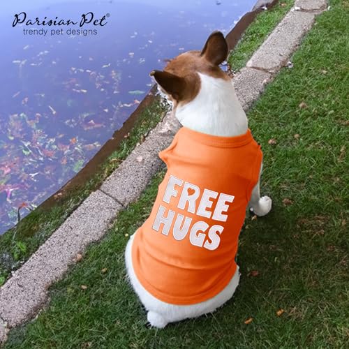 Dog Shirt 100% Cotton Free Hugs Shirts for Large Dogs (Large / Free Hugs)