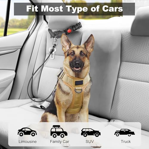 Dog Seat Belt for Car (2 Pack(Black))