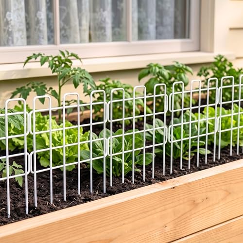 Garden Fence Animal Barrier (White x 10)