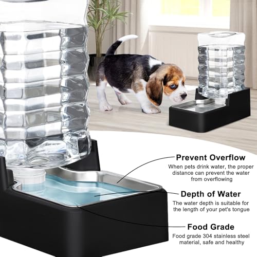 8L Dog Water Dispenser (Black without Filter / 8L)