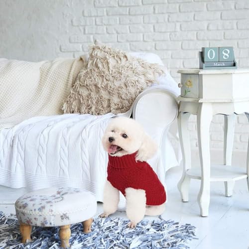 Turtleneck Dog Sweater (Small / Red)