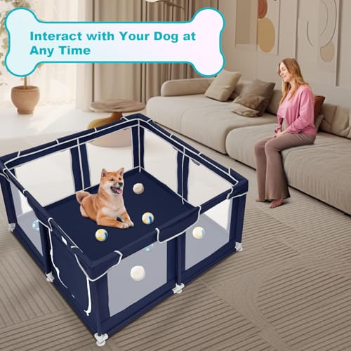Dog Playpen 50 × 50 inch (Royal Blue)
