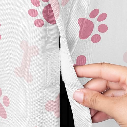 42in. Medium Large Dog Crate Cover (Pink Paw Bone / 42.0"L x 30.0"W x 28.5"H)