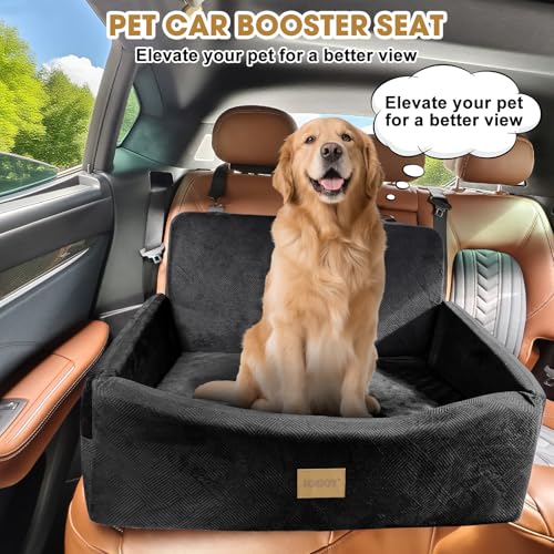 Dog Car Seat for Large Medium Sized Dogs Under 55 lbs (Black / Medium/Large)