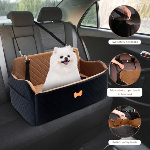 Car Seat for Large Size Dog (Brown/Black / Large)