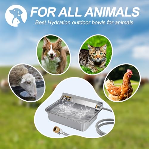 1Gal 3.8L Automatic Water Dispenser for Dogs (SS-sliver)