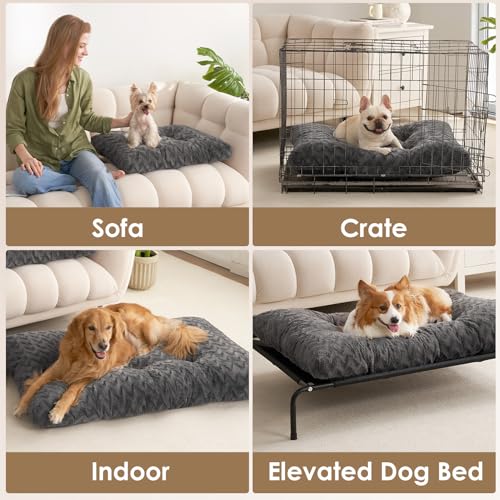 Washable XL Dog Beds Large Sized Dog (Charcoal / 41" x 27"x 4")