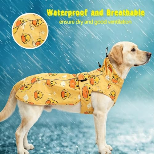 Adjustable Waterproof Dog Raincoat for Dogs (Yellow Duck / Small(9-13lb))