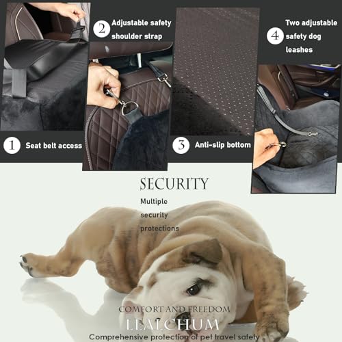Dog Booster Car Seat for Small (Coffee / Medium)