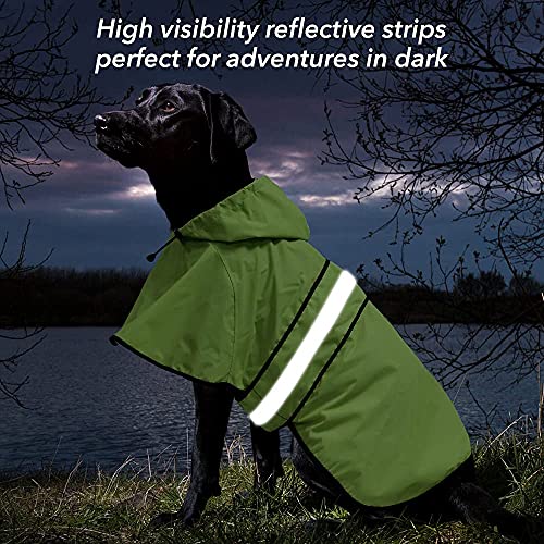 Waterproof Puppy Rain Jacket (Neon Green / Small)