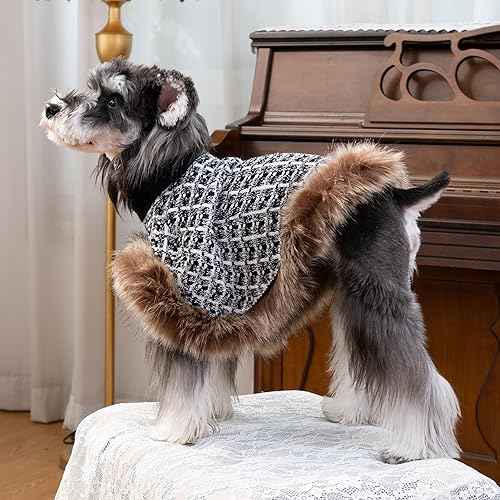 Dog Christmas Sweater Cloak (Large(Back Length 14") / Christmas Red)
