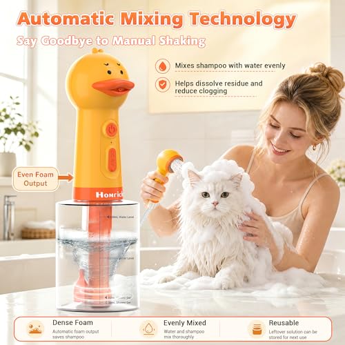 500ml Dog Shampoo Dispenser with Brush (500ml Duck)