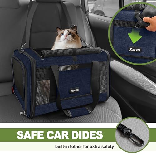 Cat Carrier 18x11x11 United Airline Approved (Navy / 18.0"L x 11.0"W x 11.0"H)