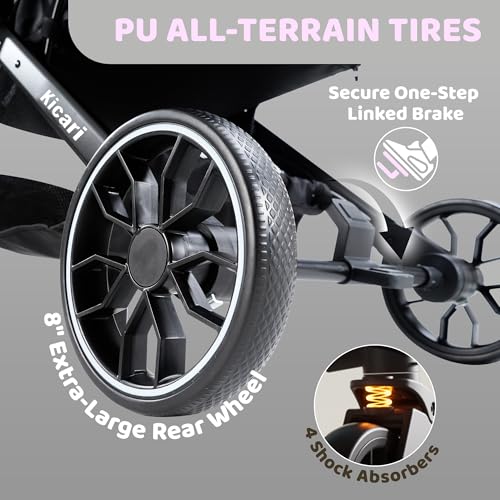 All Terrain Dog Stroller for Small to Medium Dogs (Charcoal Gray)