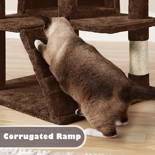 54in Cat Tree Tower (Brown / 54in)
