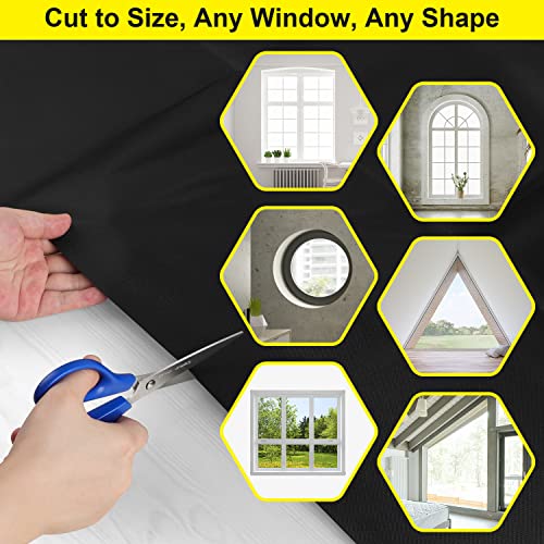 100% Blackout Curtains (Black / 57"W x 79"H)