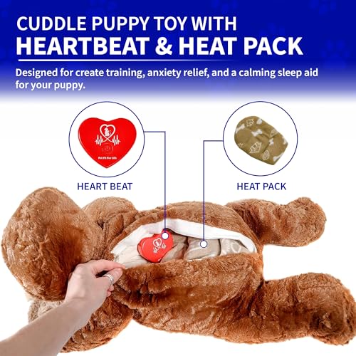 Cuddle Pup Toy with Heartbeat & Heat Pack (Large / Heartbeat/Heating)