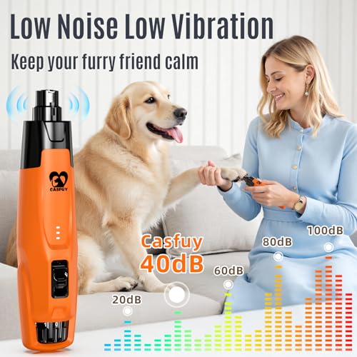 New 6 Speed Dog Nail Grinder (Orange)