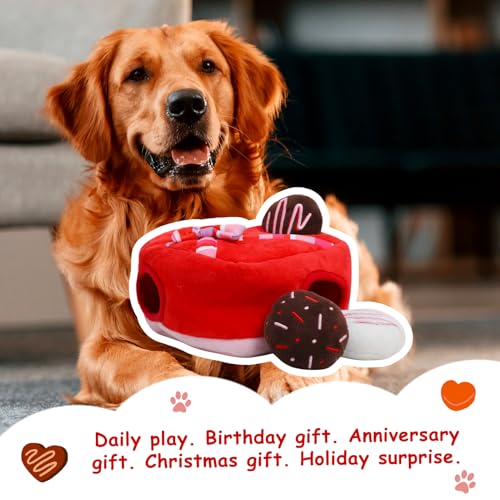 Squeaky Hide and Seek Dog Toys for Small and Medium (Chocolate)