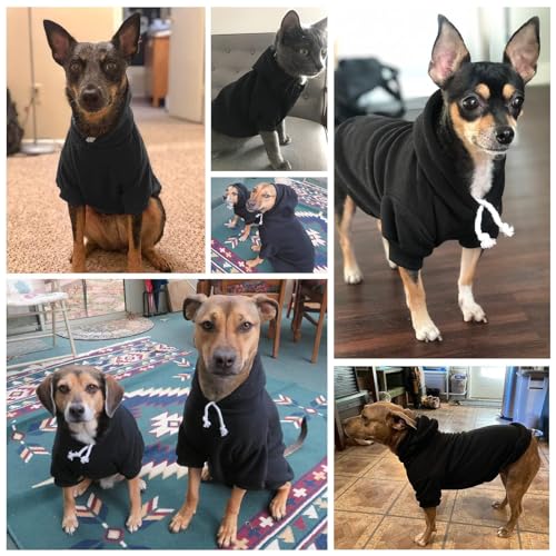 Dog Hoodie for Medium Dogs (#2 Black(Plain) / Medium (All Breed Sizes))