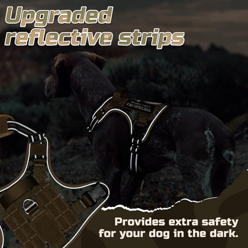 Tactical Dog Harness for Large (Brown camo / Large)