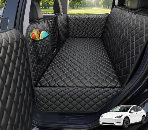 Hard Bottom Dog Back Seat Extender (Black / S - For Tesla Model Y)