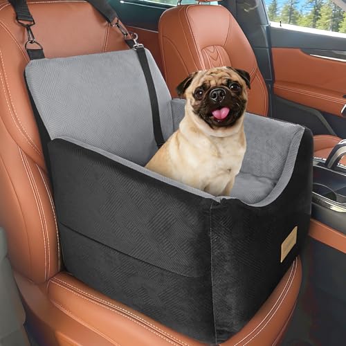 Dog Car Seats for Small Medium Dogs Under 35lbs (Black Light Grey / Small/Medium)