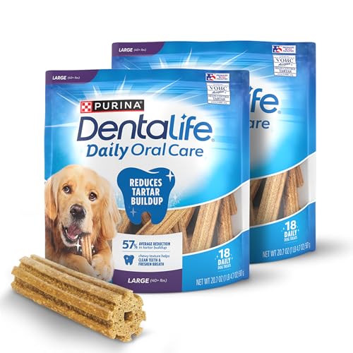 Purina DentaLife Made in USA Facilities Large Dog Dental Chews (18 Count (Pack of 2))