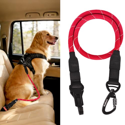 Dog Seat Belt for Car (Red / 1 Pack)
