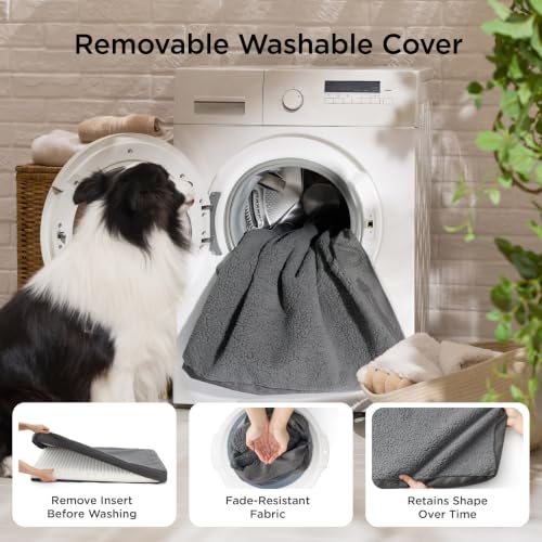 Small Dog Bed (24"L x 16"W x 3"Th / Dark Grey)