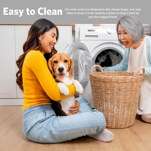 Medium Dog Crate Cover (Black / 30.0"L x 19.0"W x 30.0"H)