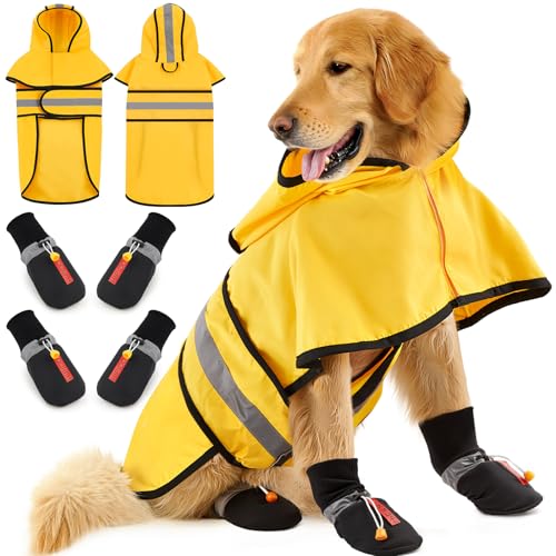 Waterproof Dog Raincoat Shoes 20 (Single Side / 20-35lbs)