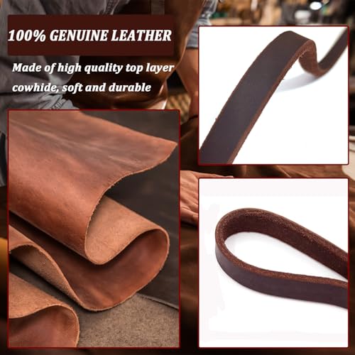 Leather Dog Leash 5ft x 3 (5 ft x 3/4 inch / Brown)