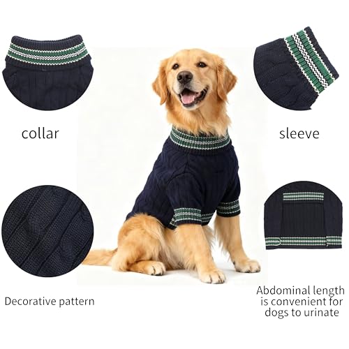 Small Medium Dog Sweater (Blue / XX-Large)
