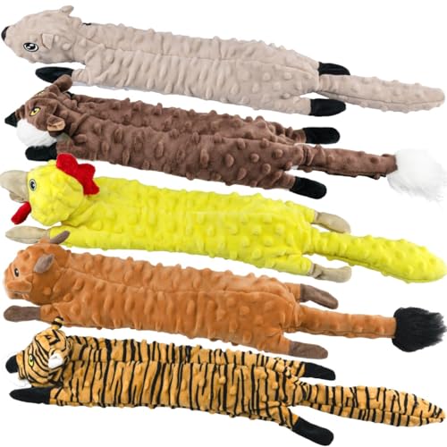 Dog Squeaky Toys 5 Pack (Medium / Bubble Plush-5 Pack)