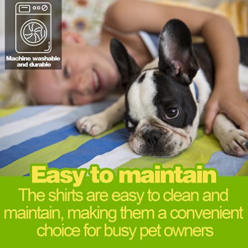 3 Pieces Dog Striped Shirt Red Green Black Color Cotton Sleeveless Puppy Pet Shirts Breathable Apparel Tank Top Colorful Puppy Sweatshirt Clothes for Small Medium Dogs 4XL (4XL-(50~77lb) | Chest(~35") / Red Green Black)